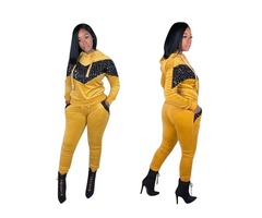 Tracksuit Sets Womens 2 Piece Sweatsuits Velour Pullover Hoodie & Sweatpants Jogging Suits Outfi | free-classifieds-usa.com - 4