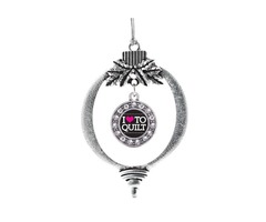Get I Love to Quilt Circle Charm Christmas / Holiday Ornament | free-classifieds-usa.com - 1