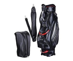 AW Waterproof Golf Carry Bag 18x10x51′ 5-Way 9 Pockets for Male Adult Golf Accessory Sport | free-classifieds-usa.com - 1