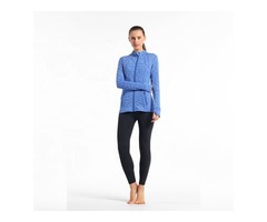 Women fashion thumbhole sports jacket with zipper pocket breathable active yoga jacket  | free-classifieds-usa.com - 3