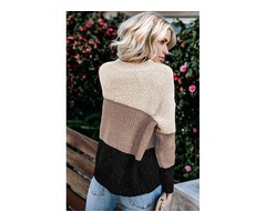  HESSZ new arrival fashion women color block netted texture pullover sweater | free-classifieds-usa.com - 3