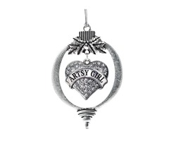 Purchase Artsy Girl Pave Heart Charm Christmas / Holiday Ornament | free-classifieds-usa.com - 1