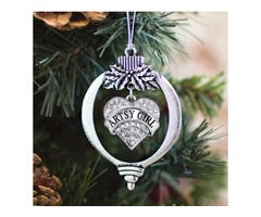 Purchase Artsy Girl Pave Heart Charm Christmas / Holiday Ornament | free-classifieds-usa.com - 2