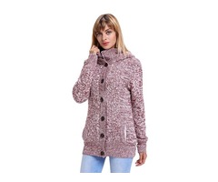 2019 Winter Fashion Women Red Long Sleeve Button-up Hooded Cardigans | free-classifieds-usa.com - 4