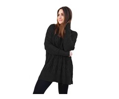 Women Black Oversized Cozy up Knit Sweater  | free-classifieds-usa.com - 1