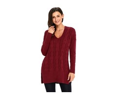  Last Fashion Wine Red Oversize Cozy up Knit Sweater For Women 2019  | free-classifieds-usa.com - 3