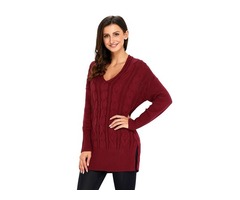  Last Fashion Wine Red Oversize Cozy up Knit Sweater For Women 2019  | free-classifieds-usa.com - 4