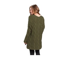 Winter And Autumn Ladies Army Green Oversize Cozy up Knit Sweater | free-classifieds-usa.com - 2