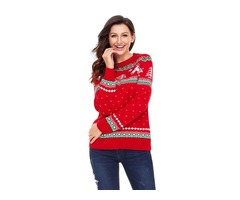 HESSZ 2019 Christmas Cardigan Women Casual Red Reindeer Knit Sweater Winter Jumper  | free-classifieds-usa.com - 1