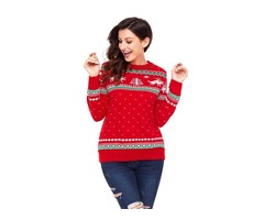 HESSZ 2019 Christmas Cardigan Women Casual Red Reindeer Knit Sweater Winter Jumper  | free-classifieds-usa.com - 2