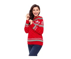 HESSZ 2019 Christmas Cardigan Women Casual Red Reindeer Knit Sweater Winter Jumper  | free-classifieds-usa.com - 3