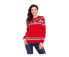 HESSZ 2019 Christmas Cardigan Women Casual Red Reindeer Knit Sweater Winter Jumper  | free-classifieds-usa.com - 4