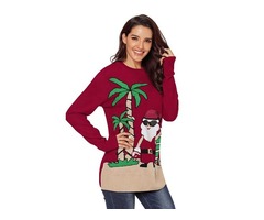 New Stylish Women Winter Hot Selling Beach Coconut Tree Knitted Santa Sweater 2019 | free-classifieds-usa.com - 1