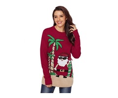 New Stylish Women Winter Hot Selling Beach Coconut Tree Knitted Santa Sweater 2019 | free-classifieds-usa.com - 3