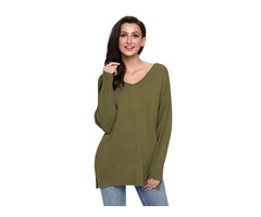 Newest long sleeve knitted V neck sweater pullover for women | free-classifieds-usa.com - 2