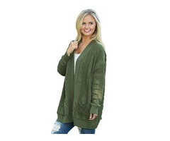 HESSZ Knit Texture Long Cardigan With Pocket For Women | free-classifieds-usa.com - 2