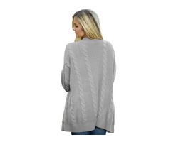 Factory price solid color women long sleeve knit front open cardigan | free-classifieds-usa.com - 3