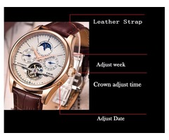 LIGE Mens Retro Watch, Automatic Mechanical Watch – Tourbillo | free-classifieds-usa.com - 3