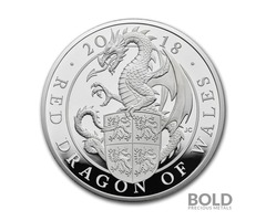 2018 Silver Proof Britain Queen’s Beasts (Red Dragon) 10 oz Coin | free-classifieds-usa.com - 2