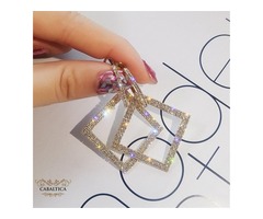 Shining Rhinestone Geometric Drop Earrings for Women At Cabaltica - Best Online Shopping In USA | free-classifieds-usa.com - 1