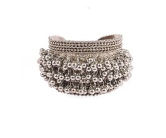 Silver Plated Oxidized Ghoongru Kada Bangle Bracelet | free-classifieds-usa.com - 1