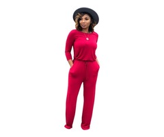 Hessz Hot Sale Solid Color Long Sleeve Loose Jumpsuit for Ladies  | free-classifieds-usa.com - 3