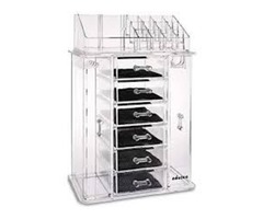 Miusco Jewelry Box And Makeup Organizer Set, 24 Slots, Clear Acrylic | free-classifieds-usa.com - 1
