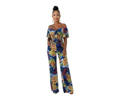 Off shoulder women fashion floral sexy jumpsuit rompers | free-classifieds-usa.com - 2