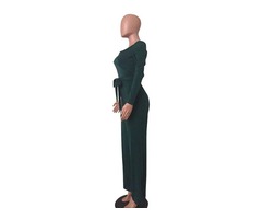 Newest Long Sleeve Fashion Women Ladies Jumpsuit Green Formal Jumpsuits | free-classifieds-usa.com - 3