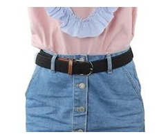 2 Pack No Buckle Stretch Belt For Women/Men Elastic Waist Belt Up To 48″ For Jeans Pants | free-classifieds-usa.com - 1