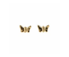 14K Gold Butterfly Children's Stud Earrings w/ Screwback | free-classifieds-usa.com - 1