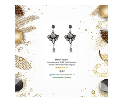 Christmas 2019: Christmas Sales & Deals - Hypoallergenic Rainbow Moonstone Earrings | free-classifieds-usa.com - 1