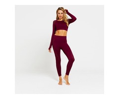 High Quality Long Sleeve Seamless Gym Wear Two Piece Yoga Set For Women | free-classifieds-usa.com - 2