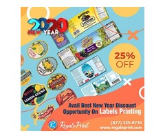 Avail 25% New Year Discount Opportunity On Labels Printing - RegaloPrint | free-classifieds-usa.com - 1