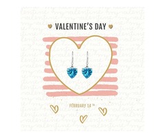 Sapphire Color Cubic Zirconia Dangle Earrings - .925 Sterling Silver High Finish Heart Shaped Earrin | free-classifieds-usa.com - 1