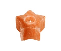 Himalayan Salt Star Candle Holder with Candle Included | free-classifieds-usa.com - 1