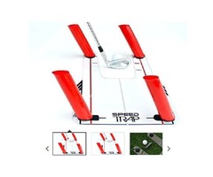 EyeLine Golf Speed Trap – Unbreakable Base, Red Speed Rods and Carry Bag | free-classifieds-usa.com - 1