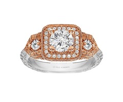 Round Cut Halo Diamond Vintage Engagement Ring | free-classifieds-usa.com - 1