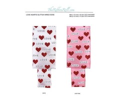 Love Hearts Glitter Wired Edge Valentine's Day Ribbon | free-classifieds-usa.com - 2