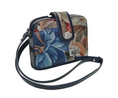 100% Genuine Cowhide Leather with Floral Print - Domed Cross-body Bag 'Grande' Purse Bag For $129 | free-classifieds-usa.com - 3
