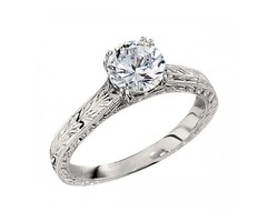 Engagement Ring Featuring 2 Round Brilliant Diamonds With 0.03ctw In White Gold  | free-classifieds-usa.com - 1
