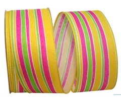 Bright Striped Ribbon With Linen Lines for Spring Themed Projects | free-classifieds-usa.com - 1