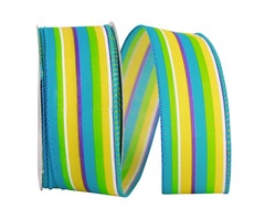 Brightly Colored Stripes Combo Wired Edge Ribbon- The Ribbon Roll | free-classifieds-usa.com - 1