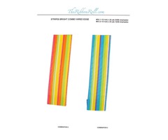 Brightly Colored Stripes Combo Wired Edge Ribbon- The Ribbon Roll | free-classifieds-usa.com - 3