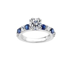 DIAMOND AND SAPHIRE ENGAGEMENT RING - RM1101SAP/E | free-classifieds-usa.com - 1