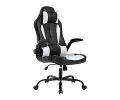 BestOffice PC Gaming Chair Ergonomic Office Chair Desk Chair with Lumbar Support Flip Up Arms  | free-classifieds-usa.com - 2