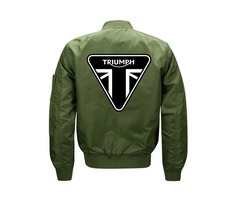 Triumph Logo Autumn Lightweight Sportswear Zipper Flight Bomber Jacket | free-classifieds-usa.com - 1