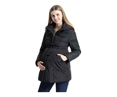 Maternity Outerwear Lily Hooded Cinch Waist Down Parka Coat | free-classifieds-usa.com - 2