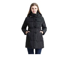Maternity Outerwear Lily Hooded Cinch Waist Down Parka Coat | free-classifieds-usa.com - 3