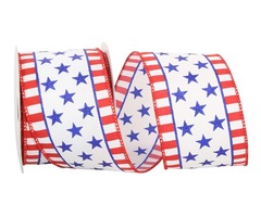 Classic Star and Stripe Struck Wired Edge Ribbon | free-classifieds-usa.com - 1